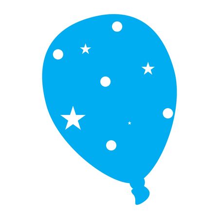 Isolated party balloon over a white background - Vector illustrationのイラスト素材