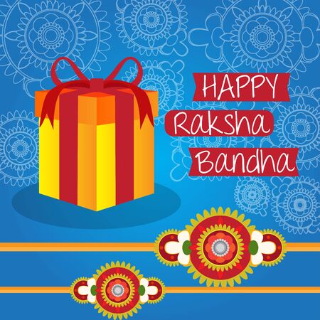 Card of happy raksha bandhan - Vector illustrationのイラスト素材