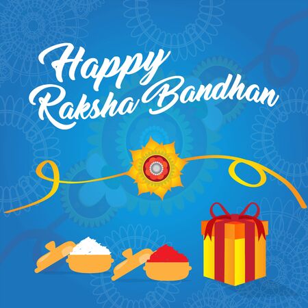 Card of happy raksha bandhan - Vector illustrationのイラスト素材
