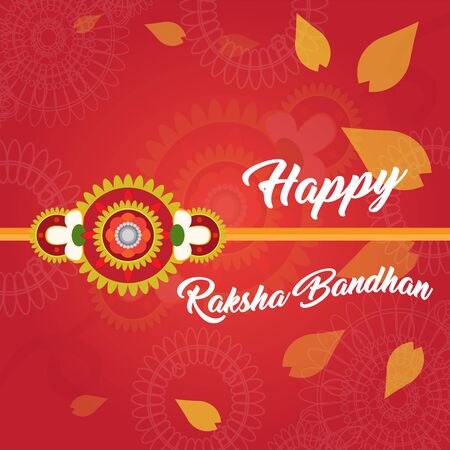 Card of happy raksha bandhan - Vector illustrationのイラスト素材