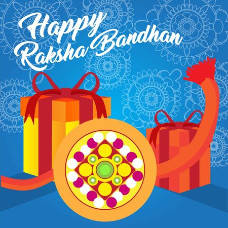 Card of happy raksha bandhan - Vector illustrationのイラスト素材
