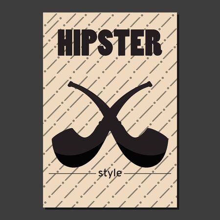Hipster poster with a tobacco pipes - Vector illustrationのイラスト素材
