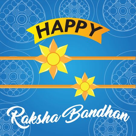 Card of happy raksha bandhan - Vector illustrationのイラスト素材