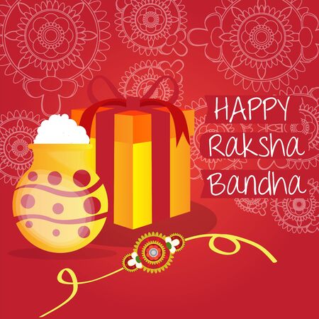 Card of happy raksha bandhan - Vector illustrationのイラスト素材