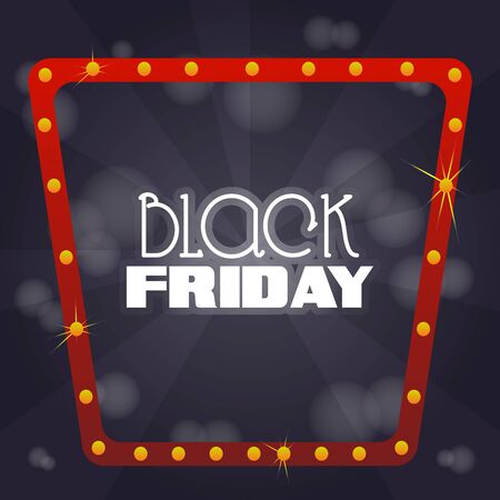 Black friday retro background with text - Vector illustrationのイラスト素材
