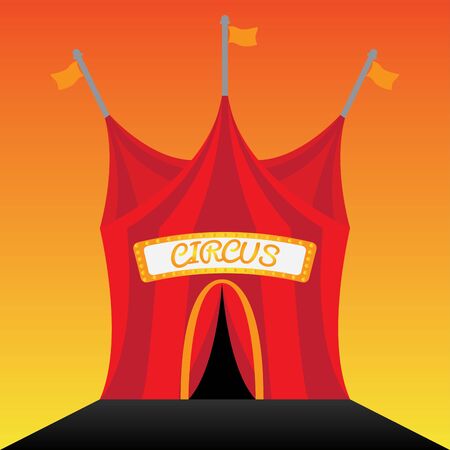 Big top illustration. Circus text - Vector illustrationのイラスト素材