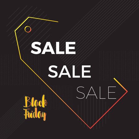 Black friday retro background with text - Vector illustrationのイラスト素材