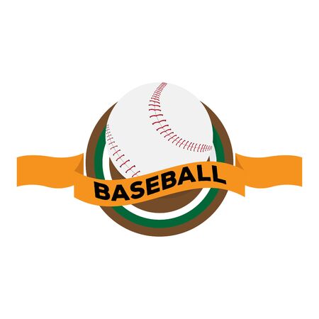 Baseball shield with a ball - Vector illustrationのイラスト素材