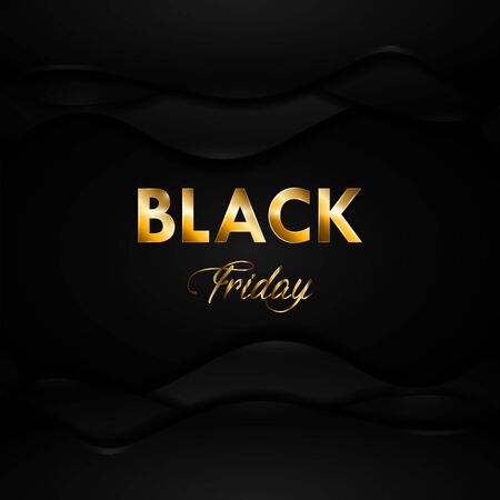 Black friday poster with text - Vector illustrationのイラスト素材