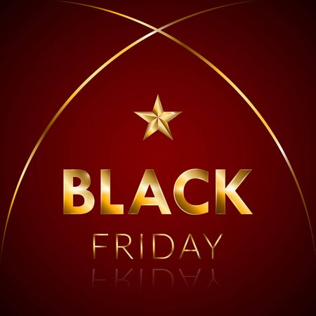 Elegant black friday poster with text - Vectorのイラスト素材