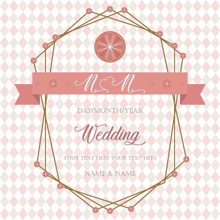 Elegant marriage invitation. Wedding concept - Vector illustrationのイラスト素材