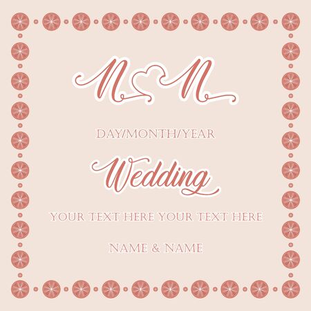 Elegant marriage invitation. Wedding concept - Vector illustrationのイラスト素材