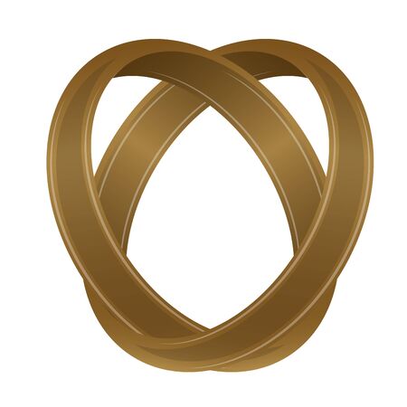 Golden wedding rings. Marriage concept - Vector illustrationのイラスト素材
