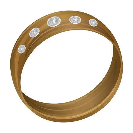 Golden wedding rings. Marriage concept - Vector illustrationのイラスト素材