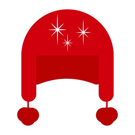 Isolated red hat icon. Winter clothes - Vector illustrationのイラスト素材