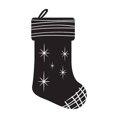 Isolated decorated santa boot icon - Vector illustrationのイラスト素材