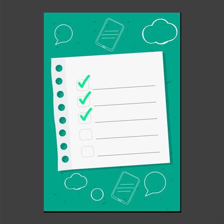 Checklist paper with text. To do list - Vectorのイラスト素材
