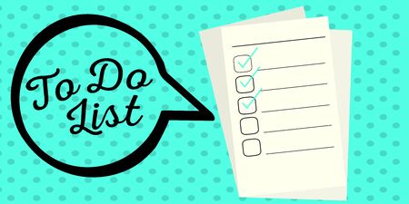 Checklist paper with text.のイラスト素材
