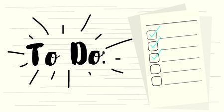 Checklist paper with text.のイラスト素材