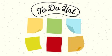 Colorful to do list notesのイラスト素材