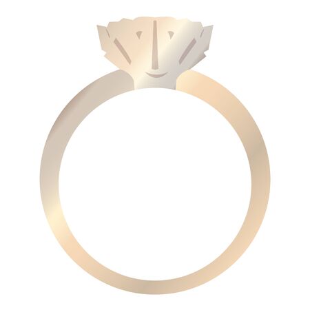 Isolated luxury engagement ring image - Vector illustrationのイラスト素材
