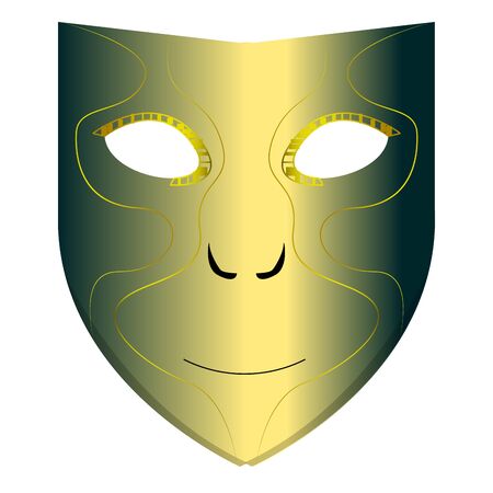 Isolated mardi gras theater mask icon - Vectorのイラスト素材