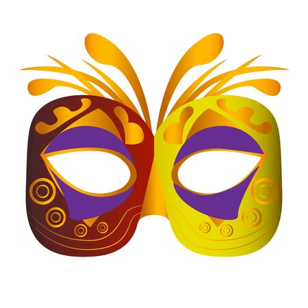 Isolated mardi gras theater mask icon - Vectorのイラスト素材