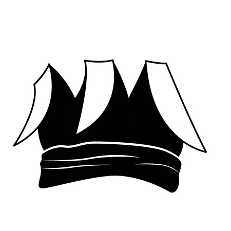 Isolated harlequin hat silhouette. Mardi gras - Vectorのイラスト素材