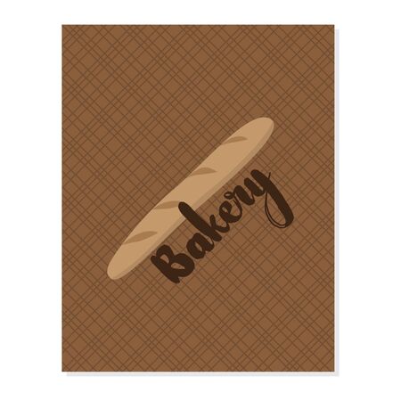 Vintage bakery poster with a baguette - Vectorのイラスト素材