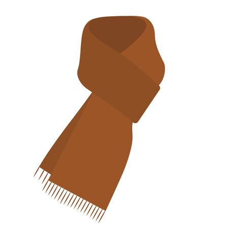 Isolated scarf image. Winter clothes icon - Vectorのイラスト素材