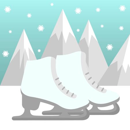 Winter sports image. Winter season - Vector illustrationのイラスト素材