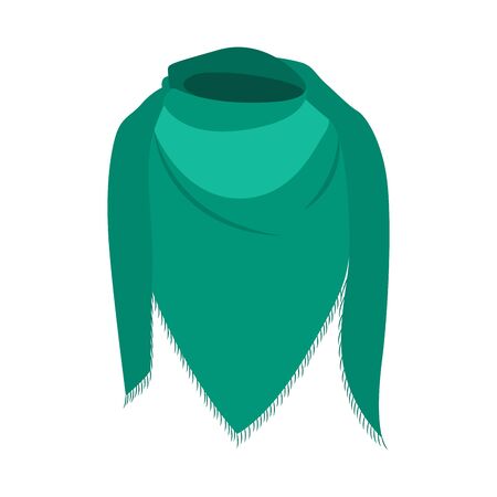 Isolated scarf image. Winter clothes icon - Vectorのイラスト素材
