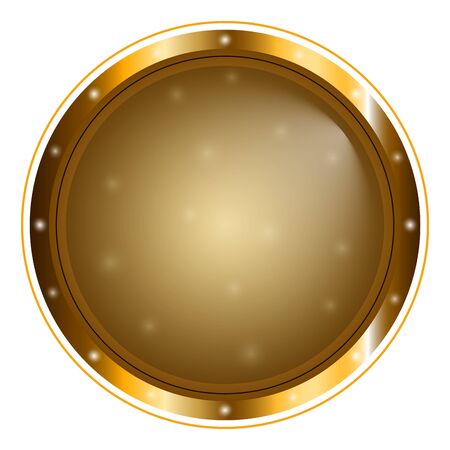 Isolated golden label over a white background - Vectorのイラスト素材