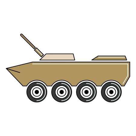 Isolated war tank icon. War icon - Vector illustrationのイラスト素材