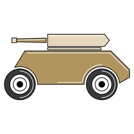 Isolated war tank icon. War icon - Vector illustrationのイラスト素材