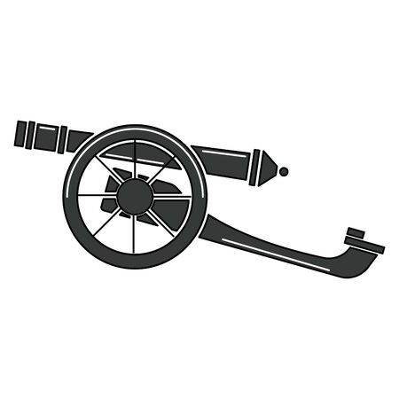 Isolated old war canon icon - Vector illustrationのイラスト素材