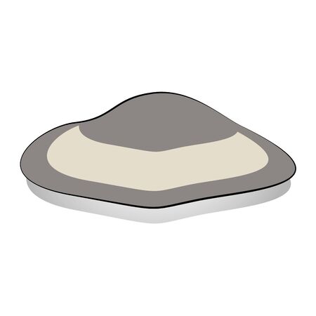 Isolated white and grey rock. Garden decoration - Vector illustrationのイラスト素材