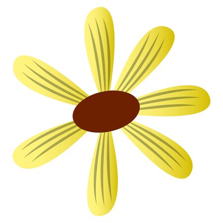 Isolated abstract sunflower. Natural flower - Vector illustrationのイラスト素材