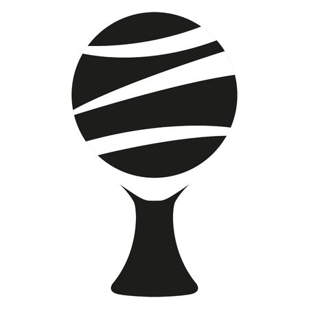 Silhouette of a tree. Isolated tree icon - Vector illustratioのイラスト素材