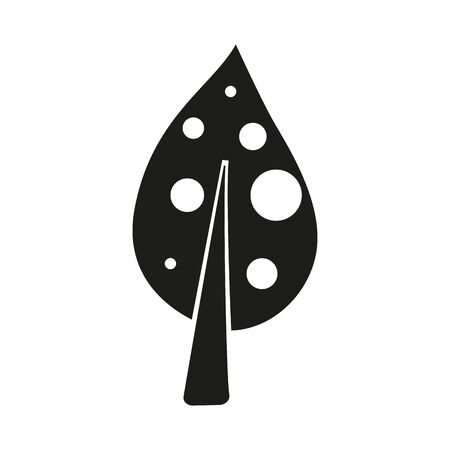 Silhouette of a tree. Isolated tree icon - Vector illustratioのイラスト素材