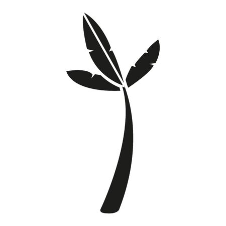 Silhouette of a tree. Isolated tree icon - Vector illustratioのイラスト素材