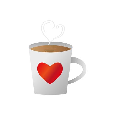 Isolated mug with a heart. Valentines day - Vector illustrationのイラスト素材