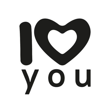 Isolated I love you image. Valentines day - Vector illustrationのイラスト素材