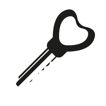 Isolated heart key. Valentines day - Vector illustrationのイラスト素材