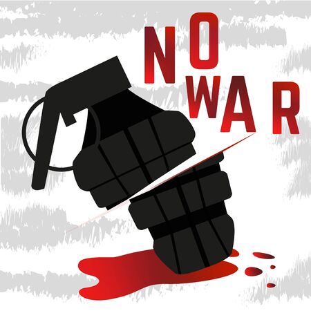 Stop war poster. Prottest concept - Vector Illustrationのイラスト素材
