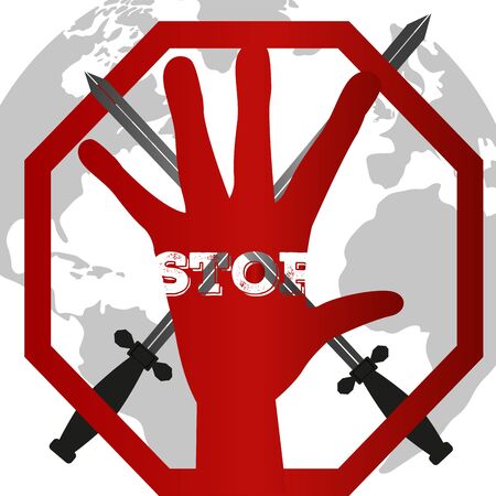 Stop war poster. Prottest concept - Vector Illustrationのイラスト素材