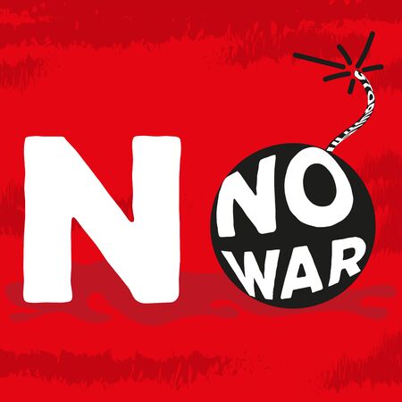 Stop war poster. Prottest concept - Vector Illustrationのイラスト素材