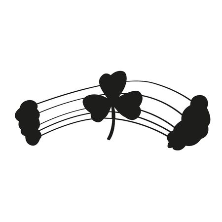 Isolated rainbow with a clover. Saint patricks day - Vectorのイラスト素材