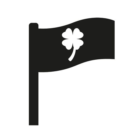 Isolated flag with a clover. Saint patricks day - Vectorのイラスト素材