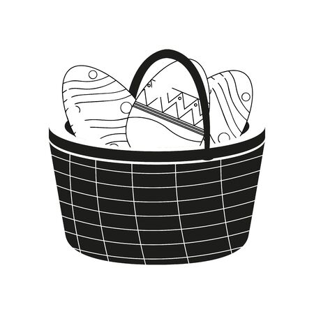 Isolated easter egg basket. Easter season - Vectorのイラスト素材